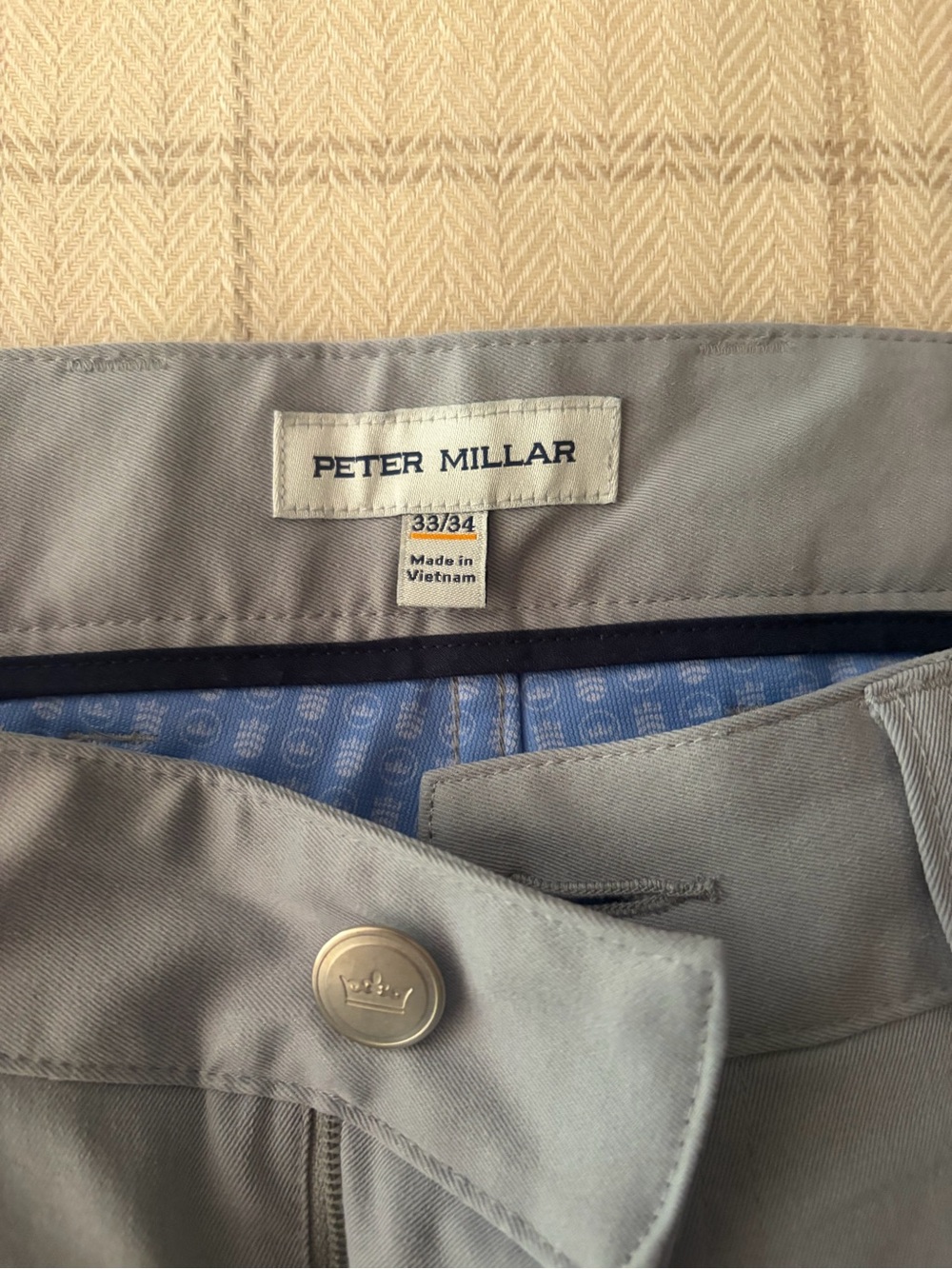 Peter Millar Gray Men's Chinos - Picture 2 of 3